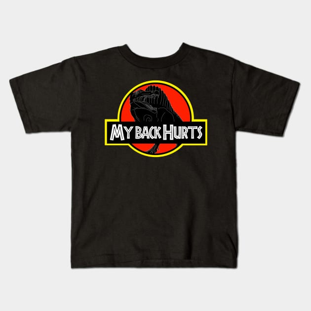 Spinosaurus Kids T-Shirt by Dirty Nerdy